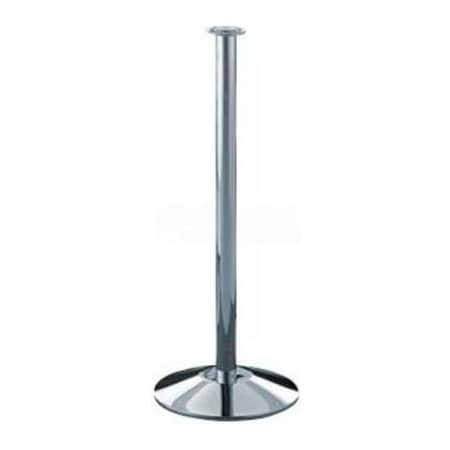 Lavi Industries Concourse Portable Stanchion, 38"H Polished Stainless Steel Post 40-2130